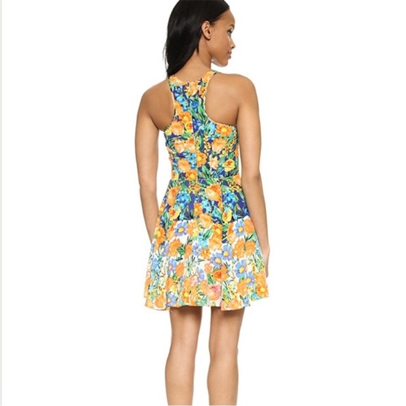 Yumi Kim  Floral Sleeveless Dress - Blue and Orange size medium - Picture 3 of 9